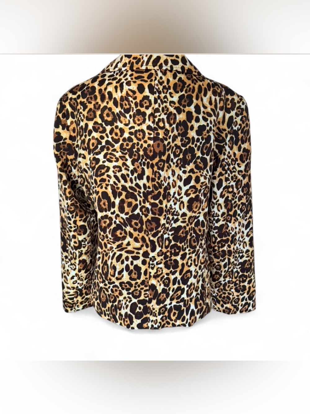 Isabella Suits Leopard Print Belted Blazer Jacket Women’s Size 16 Career Chic - Picture 3 of 4